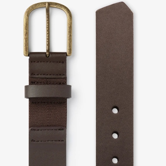 Travis Mathew Jinx 2.0 Leather Belt Dark Brown - Picture 1 of 5